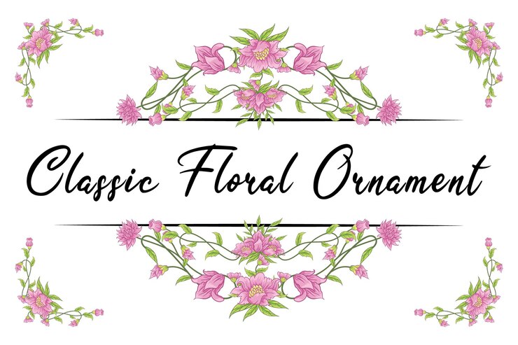 Vector adornos florales vectoriales clásicos marcos de boda vintage elementos separadores para invitación de boda clásica vintage doodle dibujado a mano