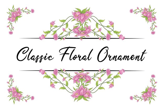 Vector adornos florales vectoriales clásicos marcos de boda vintage elementos separadores para invitación de boda clásica vintage doodle dibujado a mano