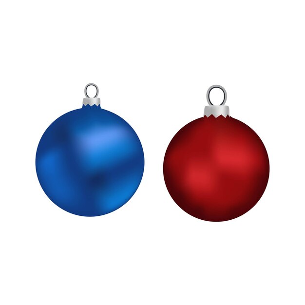 Adornos navideños aislados en blanco. Decoraciones de navidad.