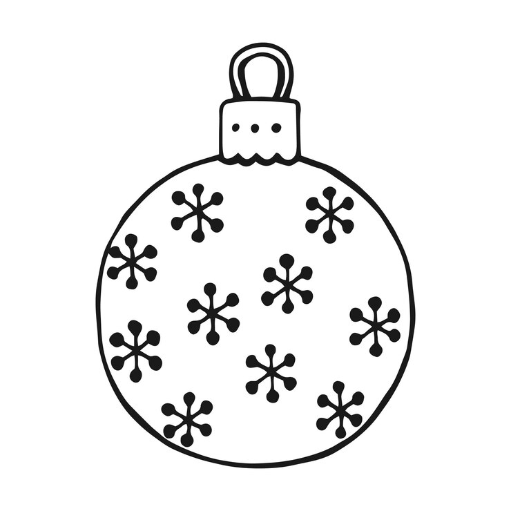 Vector adornos navideños decoración elementos aislados ilustración vectorial dibujada a mano