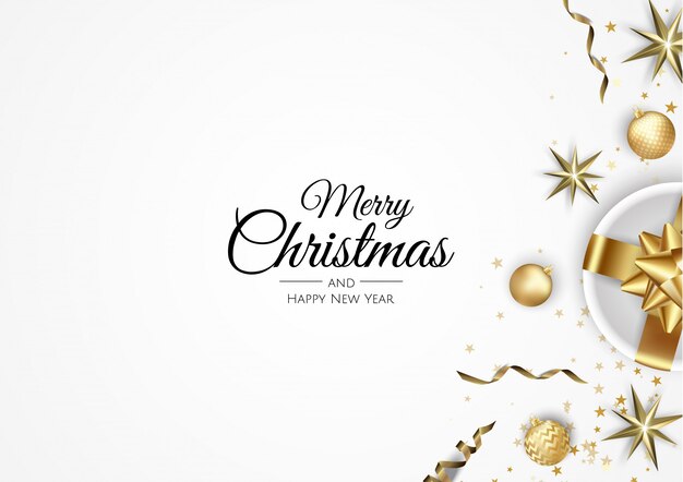 adornos de oro fondo de navidad