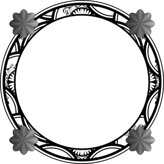 Los adornos redondos abstractos se pueden usar como decoración de
