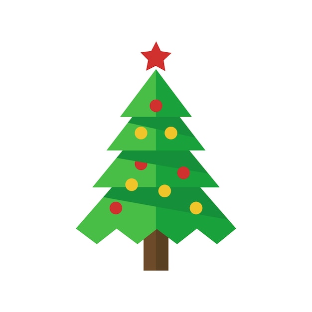 adornos tronco marrón decoración festiva de vacaciones arte vectorial líneas limpias simples