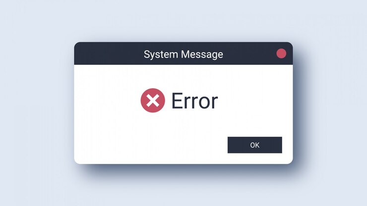 Vector advertencia de error del sistema operativo de windows
