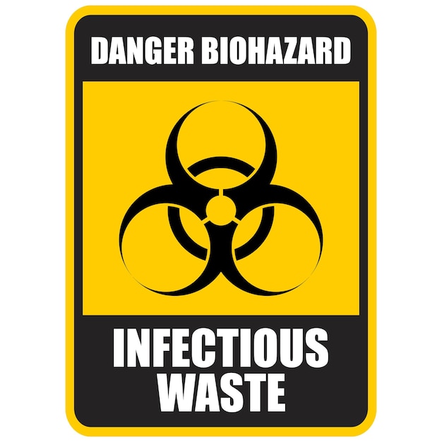 Advertencia de peligro biológico Residuos infecciosos