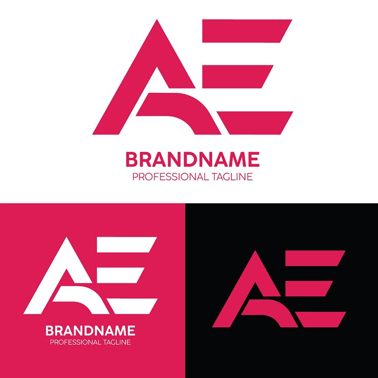 Vector ae lettermark logo design for branding