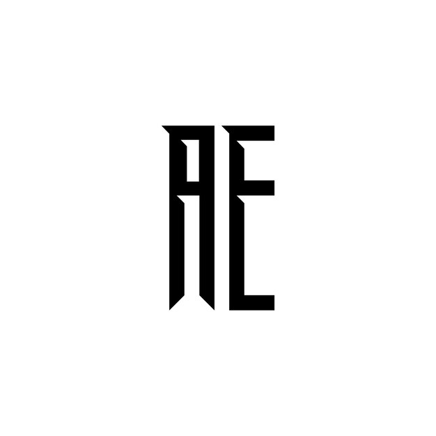 AE monograma logotipo diseño carta texto nombre símbolo monocromo logotipo alfabeto carácter simple logotipo
