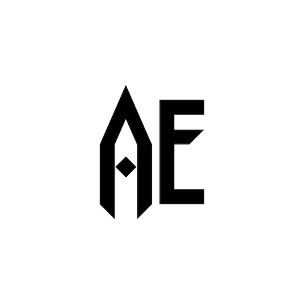 AE monograma logotipo diseño carta texto nombre símbolo monocromo logotipo alfabeto carácter simple logotipo