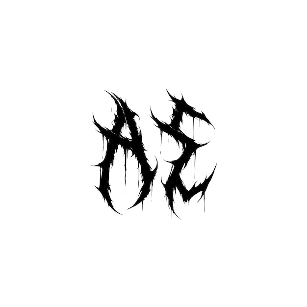 AE monograma logotipo diseño carta texto nombre símbolo monocromo logotipo alfabeto carácter simple logotipo