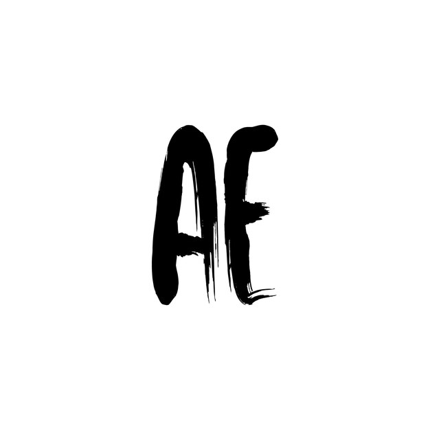 AE monograma logotipo diseño carta texto nombre símbolo monocromo logotipo alfabeto carácter simple logotipo