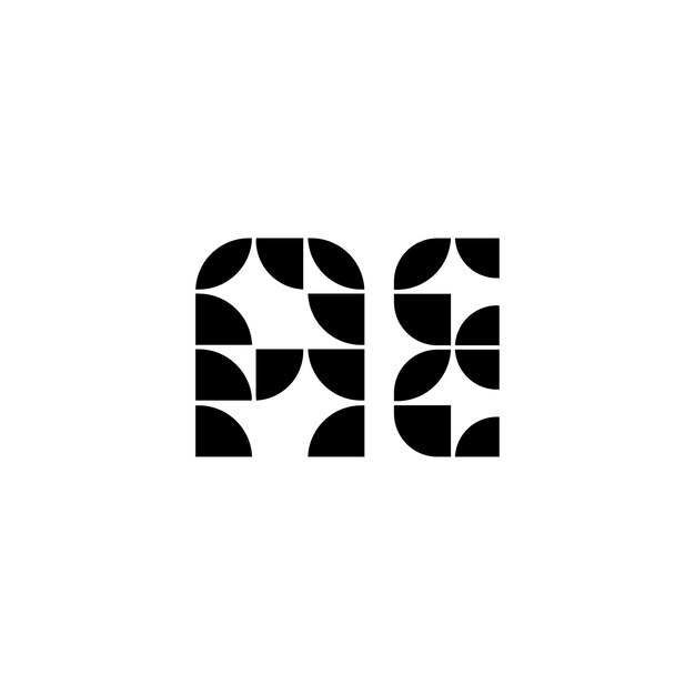 AE monograma logotipo diseño carta texto nombre símbolo monocromo logotipo alfabeto carácter simple logotipo