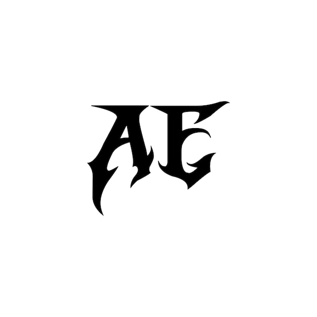 AE monograma logotipo diseño carta texto nombre símbolo monocromo logotipo alfabeto carácter simple logotipo