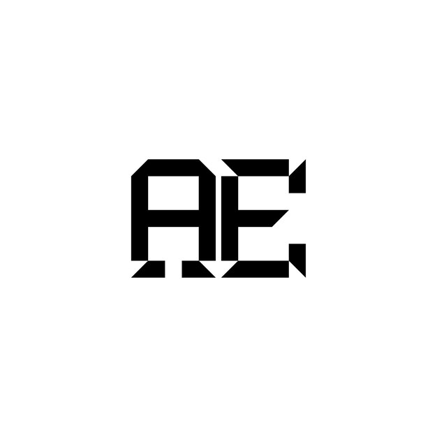 AE monograma logotipo diseño carta texto nombre símbolo monocromo logotipo alfabeto carácter simple logotipo
