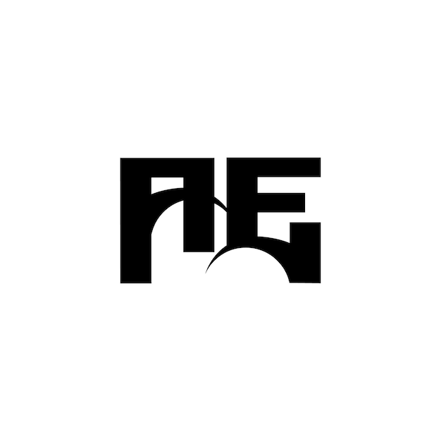 AE monograma logotipo diseño carta texto nombre símbolo monocromo logotipo alfabeto carácter simple logotipo
