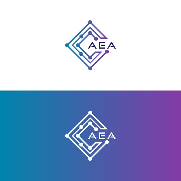 aea tech diseño inicial de logotipo icono para tecnología negocio de tecnología digital aea logotipo de tecnología aea