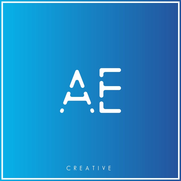 AECreative último diseño de logotipo Premium letras vectoriales logotipo vector ilustración logotipo creativo logotipo