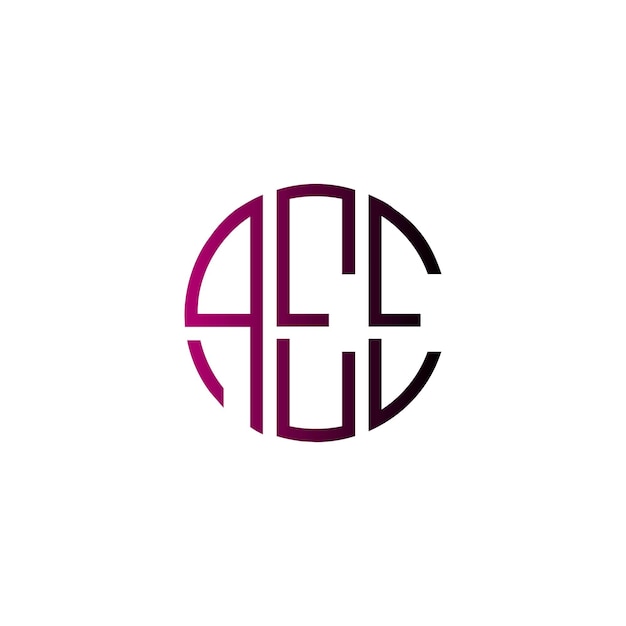 aee círculo moderno minimalista sencillo monograma diseño de logotipo de lujo para la marca