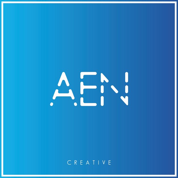 AEN Diseño creativo de logotipo de Vector Último Diseño mínimo de logotipo Último Ilustración vectorial premium Monograma