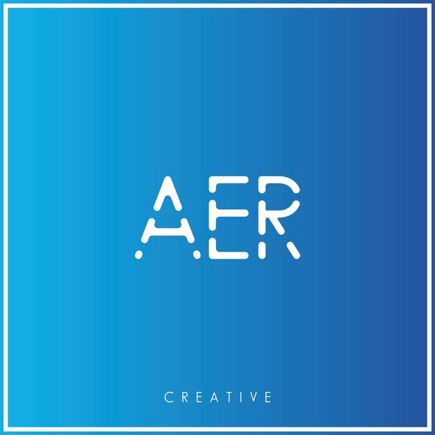 AER Creative Vector Último Diseño del logotipo Mínimo Último Logotipo Premium Ilustración vectorial Monograma