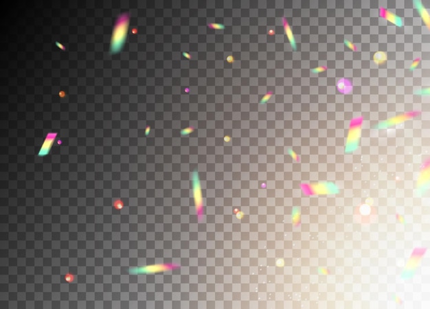 Aerosol del fondo del confeti del brillo del vector. Confeti colorido glamour cayendo brillo fiesta