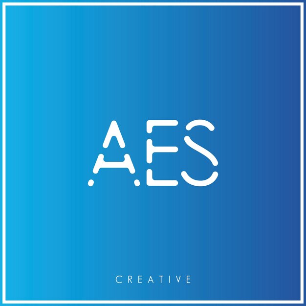 AES Creative Vector Último Diseño del logotipo Mínimo Último Logotipo Premium Ilustración vectorial Monograma