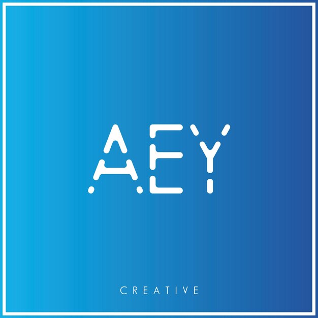 AEY Creative Vector Latter Diseño del logotipo Minimal Latter Logo Premium Ilustración vectorial Monograma