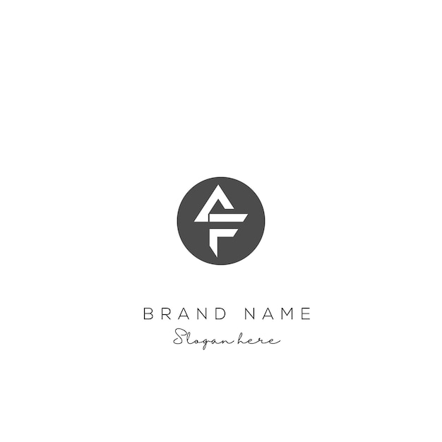AF Diseño de letras de logotipo Arte vectorial Íconos y gráficos con archivo epa