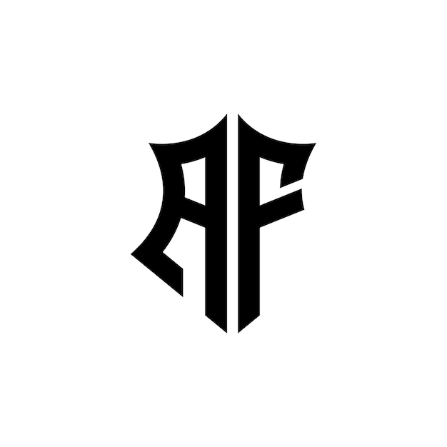 AF Monogram Logo Design letra texto nombre símbolo monocromo logotipo alfabeto carácter simple logo