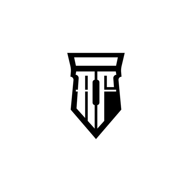 AF Monogram Logo Design letra texto nombre símbolo monocromo logotipo alfabeto carácter simple logo
