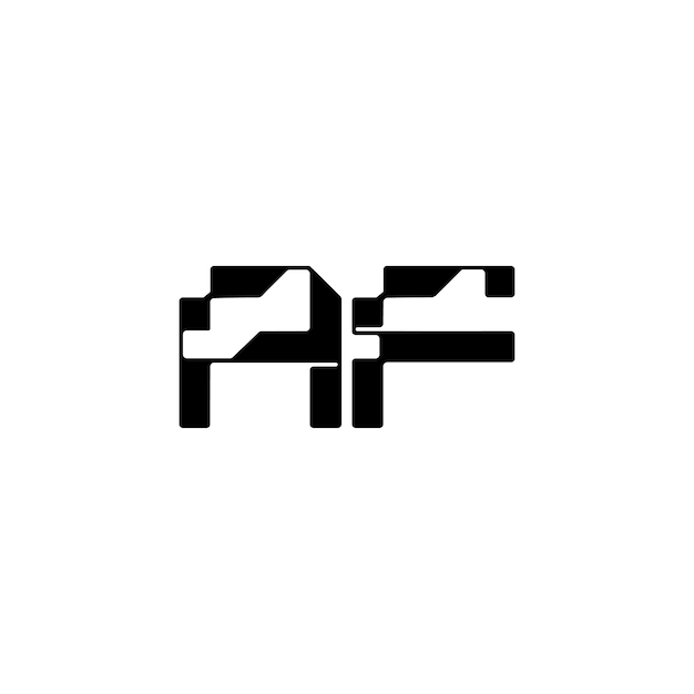 AF Monogram Logo Design letra texto nombre símbolo monocromo logotipo alfabeto carácter simple logo