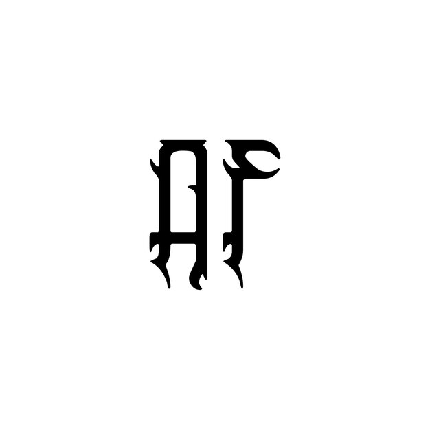 AF Monogram Logo Design letra texto nombre símbolo monocromo logotipo alfabeto carácter simple logo