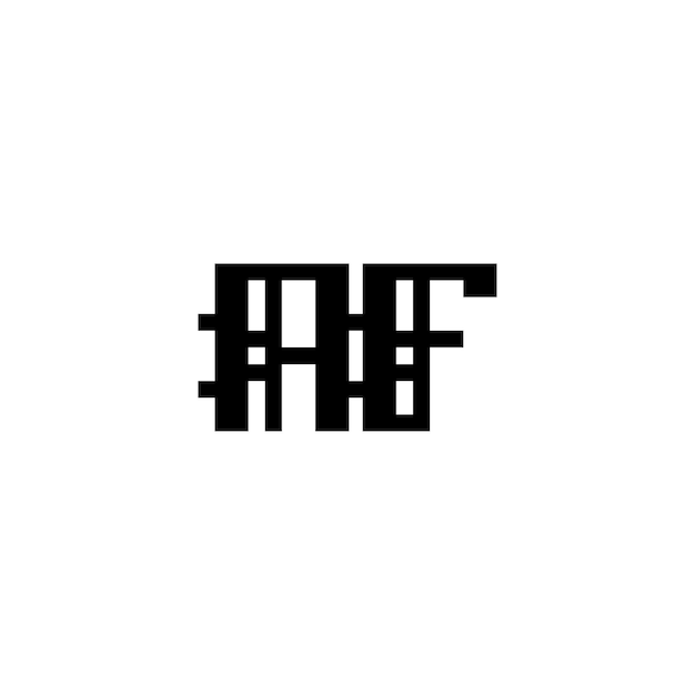 AF Monogram Logo Design letra texto nombre símbolo monocromo logotipo alfabeto carácter simple logo