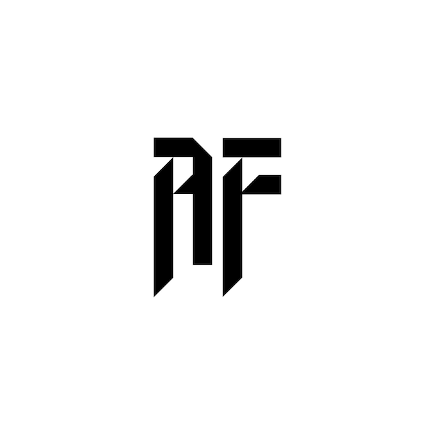 Af monogram logo design letra texto nombre símbolo monocromo logotipo alfabeto carácter simple logo