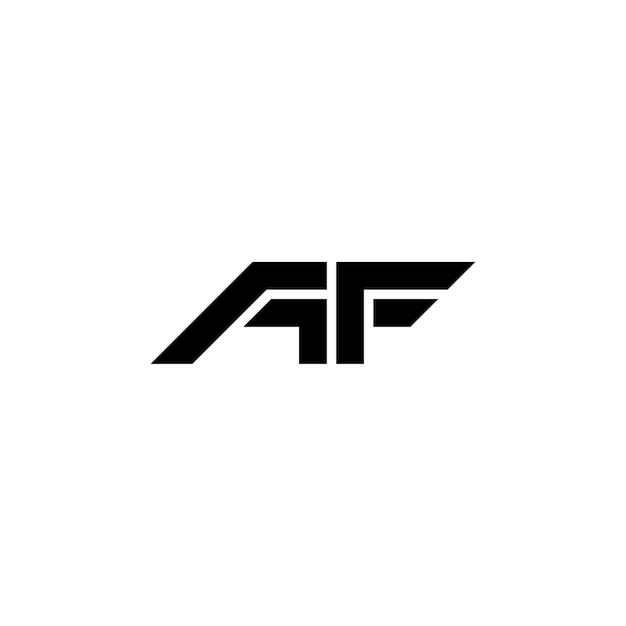 AF Monogram Logo Design letra texto nombre símbolo monocromo logotipo alfabeto carácter simple logo