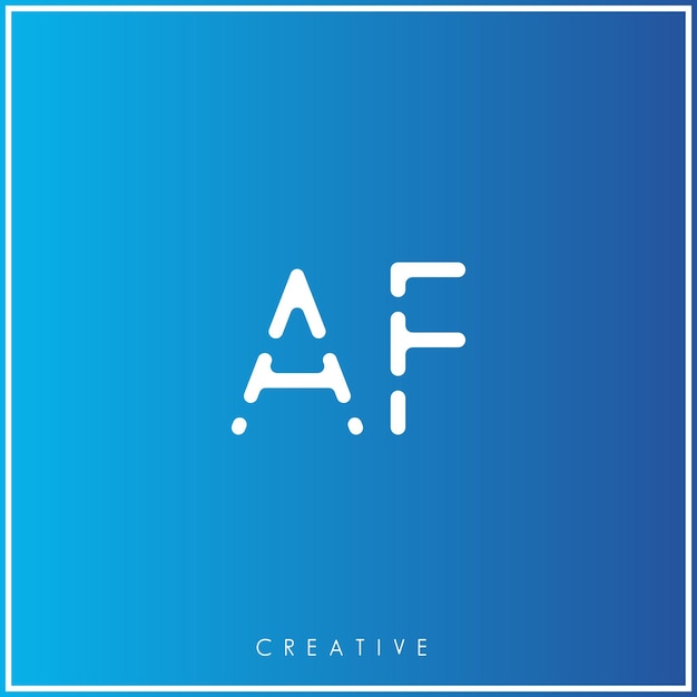 AF último diseño de logotipo creativo letras vectoriales premium logotipo vector ilustración logotipo creativo logotipo
