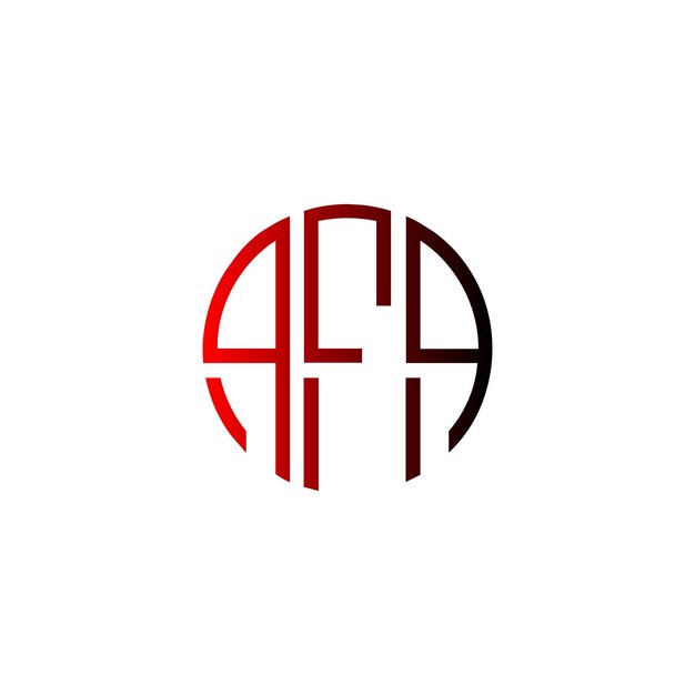 afa círculo moderno minimalista simple monograma diseño de logotipo de lujo para la marca