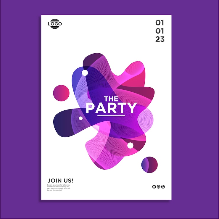 Vector afiche abstracto para evento o fiesta.