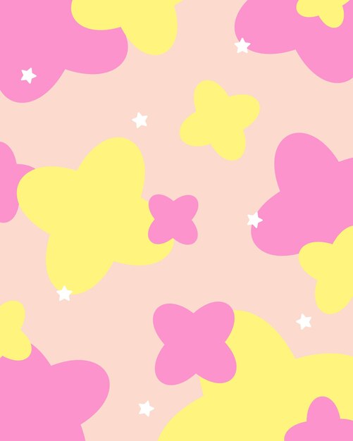 Afiche abstracto con patrón positivo. ilustración vectorial Lindo fondo alegre para niños.