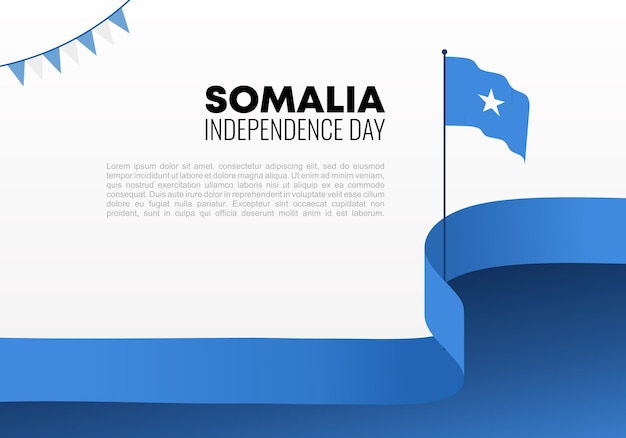 Afiche de banner de fondo del día de la independencia de somalia para la celebración nacional el 1 de julio