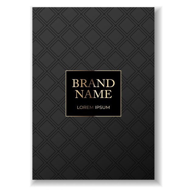 Afiche de diseño de portada de patrón geométrico de lujo de moda, impresión para folleto, plantilla de cuaderno