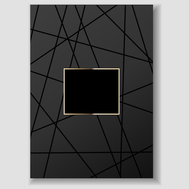 Afiche de diseño de portada de patrón geométrico de lujo de moda, impresión para folleto, plantilla de cuaderno