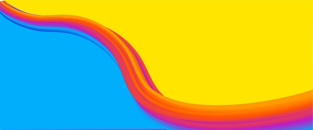 Afiche de flujo colorido moderno Ola Forma líquida Fondo de color Diseño artístico para su proyecto de diseño