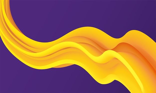 Afiche de flujo colorido moderno Ola Forma líquida Fondo de color Diseño artístico para su proyecto de diseño