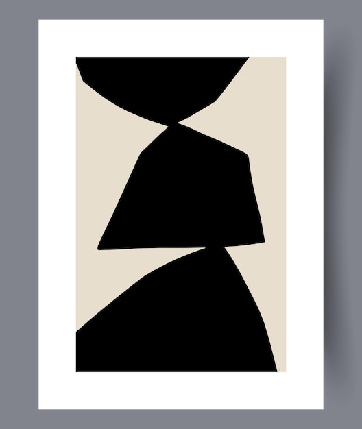 Afiche vectorial de arte mural imprimible. Diseño minimalista dibujado a mano para interiores escandinavos.