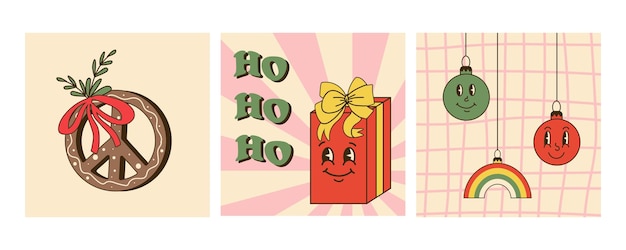 Afiches de Navidad o pancartas en las redes sociales Tarjetas de felicitación