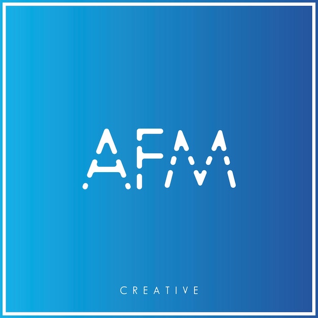 AFM Creative Vector Latter Diseño de logotipo Mínimo Logotipo Latter Ilustración vectorial premium Monograma