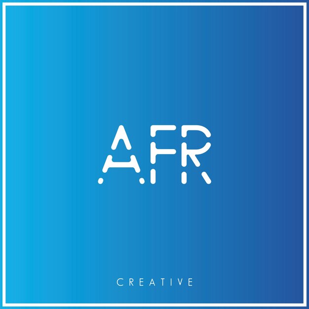 AFR Vector Creativo El diseño del logotipo de Latter Minimal El logotipo de Later Premium El monograma de ilustración vectorial