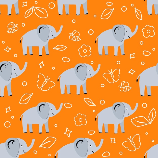 África Animales Naturaleza Jardín zoológico Elefante Patrón infantil