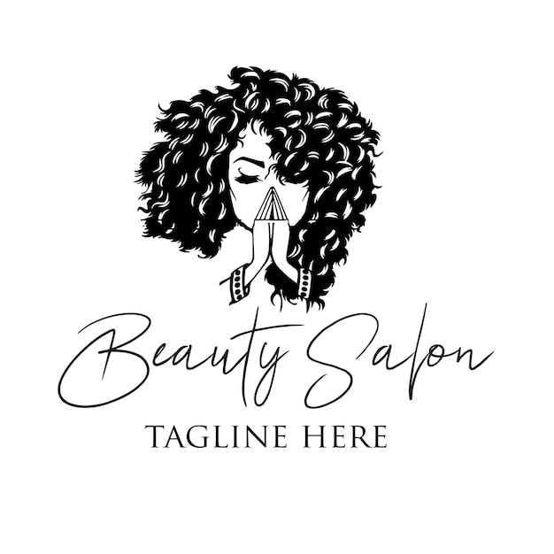 Afro Beauty Salon logo Estudio de belleza, salón de belleza Jewellry Boutique Branding Kit Makeup Hair styli