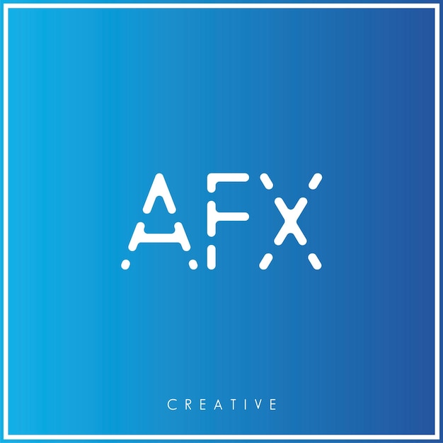 AFX Creative Vector Latter Diseño de logotipo Minimal Logotipo Latter Premium Ilustración vectorial Monograma